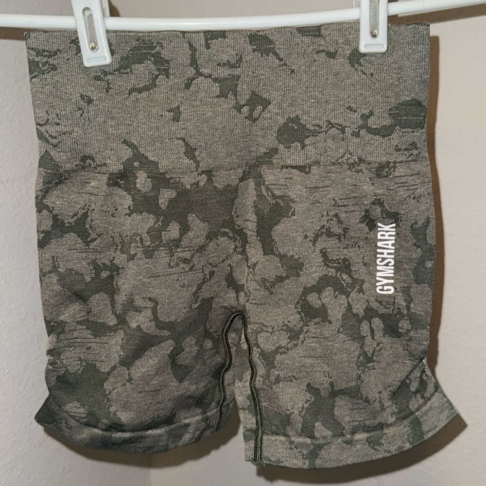 Gymshark olive camo shorts